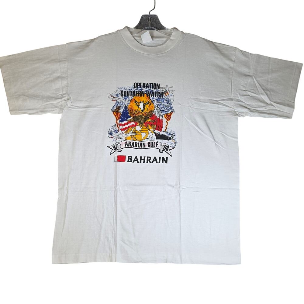VTG Vintage Operation Southern Watch Bahrain Arabian Gulf T Shirt 97 98 XXL NWOT